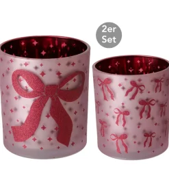 Windlicht Schleife Ida 2er-Set