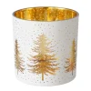 Windlicht Tannenwald goldfarben
