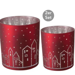 Windlicht Weihnachtsstadt 2er-Set